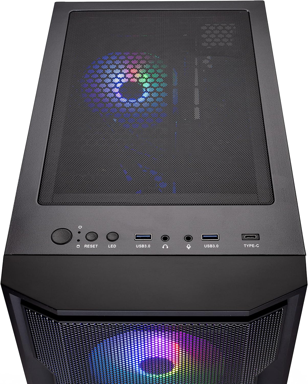 Skytech Gaming Shadow Gaming PC Desktop – AMD Ryzen 7 5700X 3.4 GHz, NVIDIA RTX 4060, 1TB NVME SSD, 16GB DDR4 RAM 3200, 600W Gold PSU, 11AC Wi-Fi, Windows 11 Home 64-bit,Black