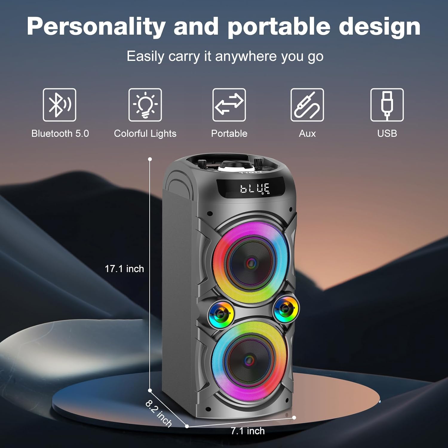 Altoparlanti Bluetooth portatili 80 W Grande Potente Wireless Outdoor
