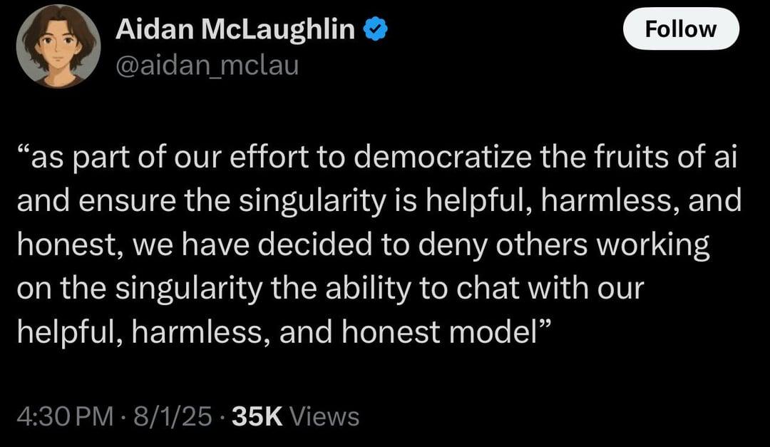 Anthropoic has Revoked OpenAI & Staff's access to the Claude API for T&S  violations. OpenAI Researchers respond: : r/singularity