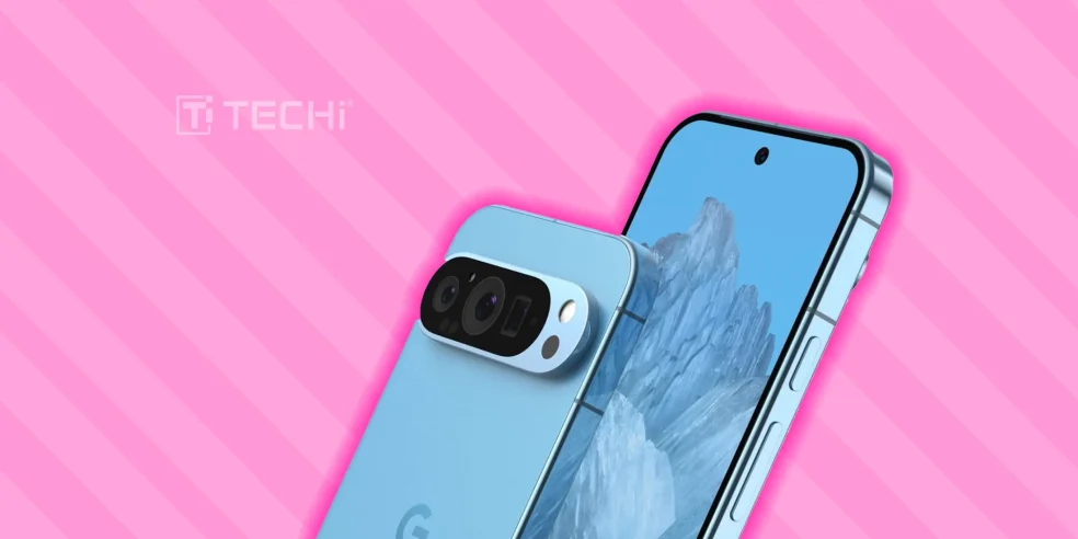 Best Cool Tech Gadgets to Own in 2025 6 Google Pixel 9 Pro smartphone in blue featuring a triple-lens rear camera and AMOLED display.